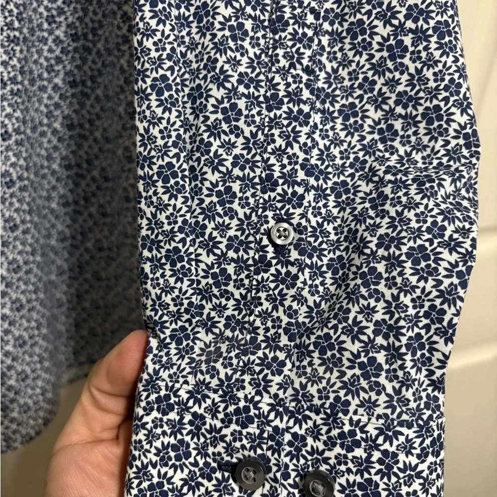 JF J.Ferrar Navy Floral Shirt - Picture 8 of 8